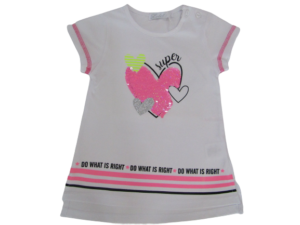 LOLETA ΠΑΙΔΙΚΟ T-SHIRT ΚΑΡΔΙΑ 1178 - λευκό