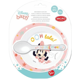 ©DISNEY ΒΡΕΦΙΚΟ ΣΕΤ ΦΑΓΗΤΟΥ MICROWAVE MINNIE MOUSE 1596 – λευκό