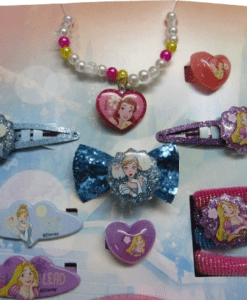 ©DISNEY ΠΑΙΔIΚΟ ΣΕΤ ΑΞΕΣΟΥΑΡ ΜΑΛΛΙΩΝ PRINCESS 1602 - ροζ