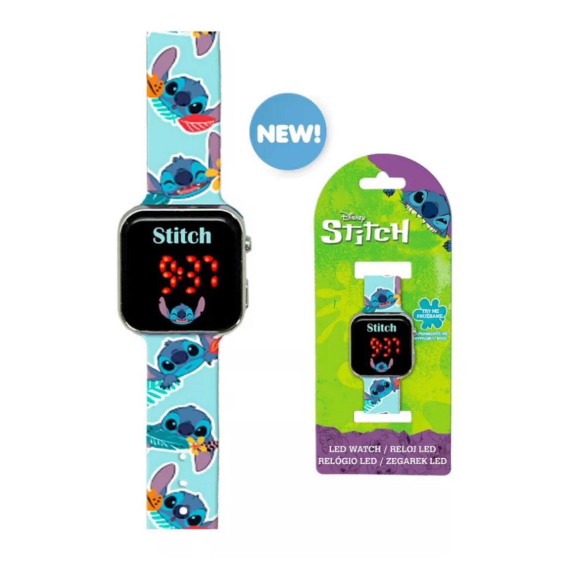 ©DISNEY ΠΑΙΔΙΚΟ ΡΟΛΟΪ LED ΧΕΙΡΟΣ LILO AND STITCH 1786 - μπλε 33400