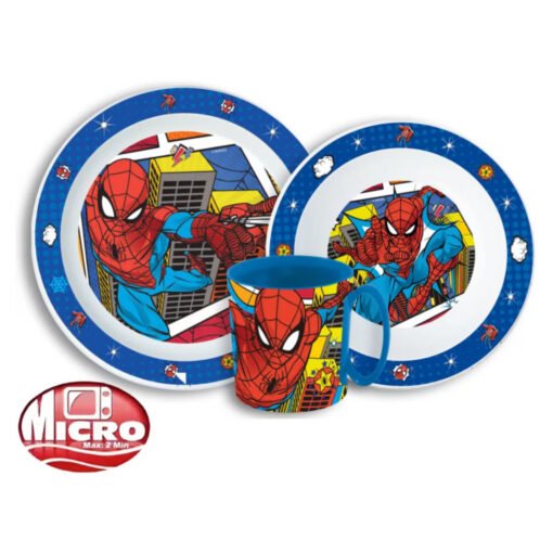 MARVEL ΠΑΙΔΙΚΟ ΣΕΤ ΦΑΓΗΤΟΥ MICRO SPIDERMAN 1838 - μπλε