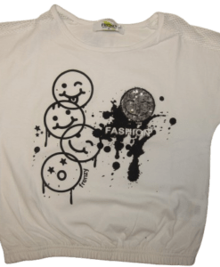 FRENZY ΠΑΙΔΙΚΟ ΒΑΜΒΑΚΕΡΟ T-SHIRT 1854 – λευκό