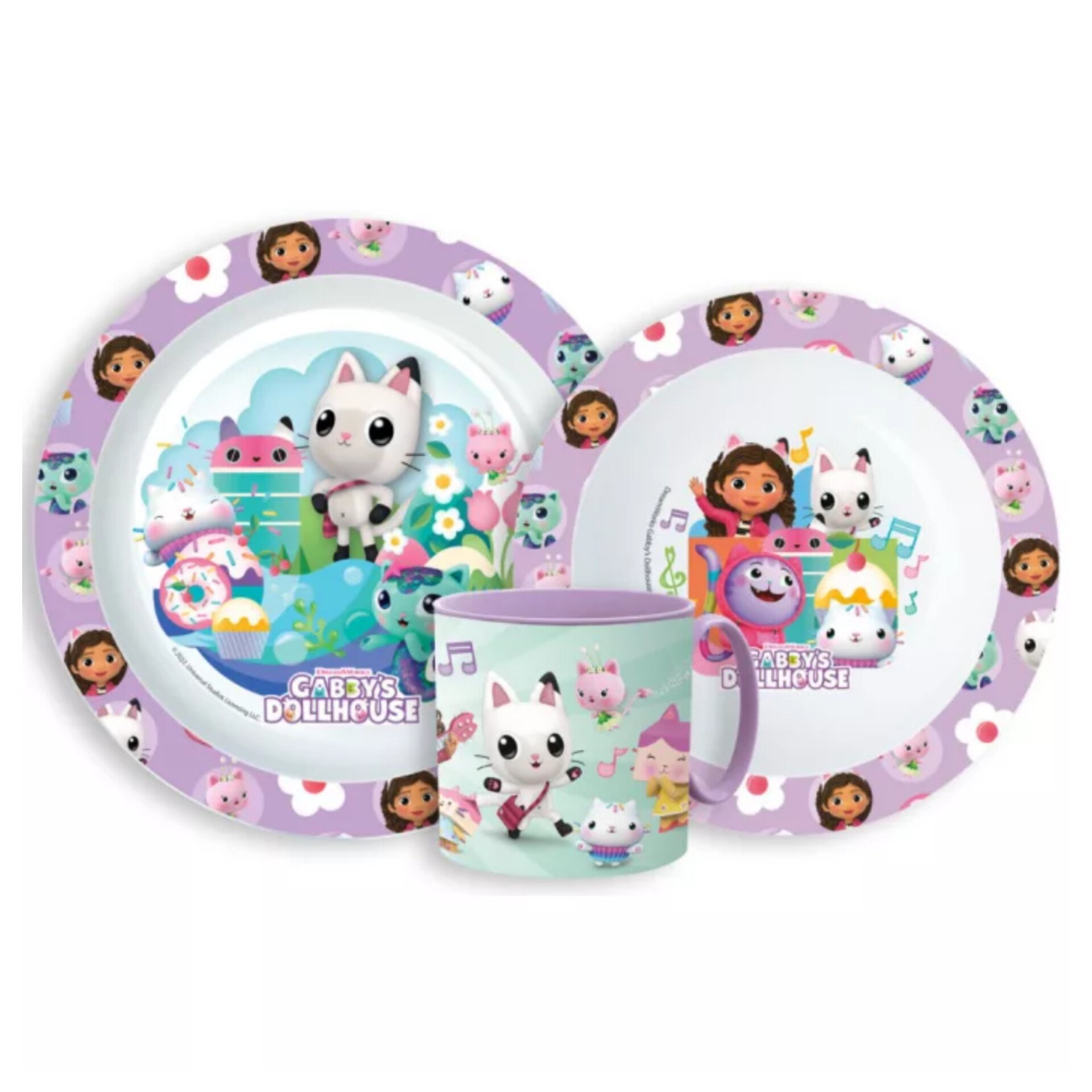 DREAMWORKS ΠΑΙΔΙΚΟ ΣΕΤ ΦΑΓΗΤΟΥ MICRO GABBY'S DOLLHOUSE 1971 - μοβ