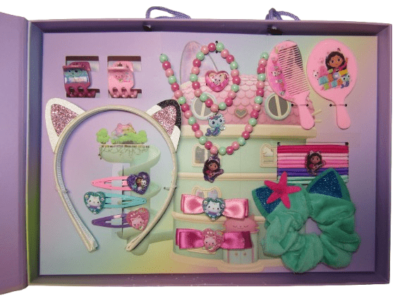 DREAMWORKS ΠΑΙΔΙΚΟ ΣΕΤ ΣΤΕΚΑ ΚΟΣΜΗΜΑΤΑ GABBY'S DOLLHOUSE 2001 – λευκό φωτογραφία