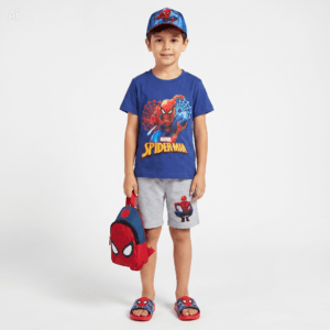 MARVEL ΠΑΙΔΙΚΟ ΣΕΤ T-SHIRT ΣΟΡΤΣ SPIDERMAN 2000 - γκρι