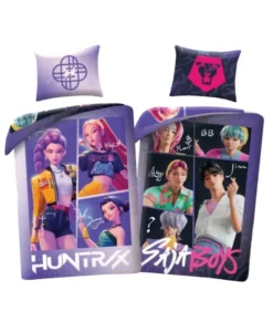 K-POP DEMON HUNTERS ΠΑΙΔΙΚΟ ΣΕΤ ΠΑΠΛΩΜΑΤΟΘΗΚΗ 3084 – μοβ