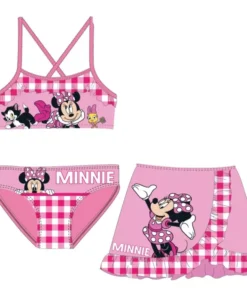 ©DISNEY ΠΑΙΔΙΚΟ ΣΕΤ ΜΠΙΚΙΝΙ ΜΑΓΙΟ ΠΑΡΕΟ MINNIE MOUSE 3046 - ροζ