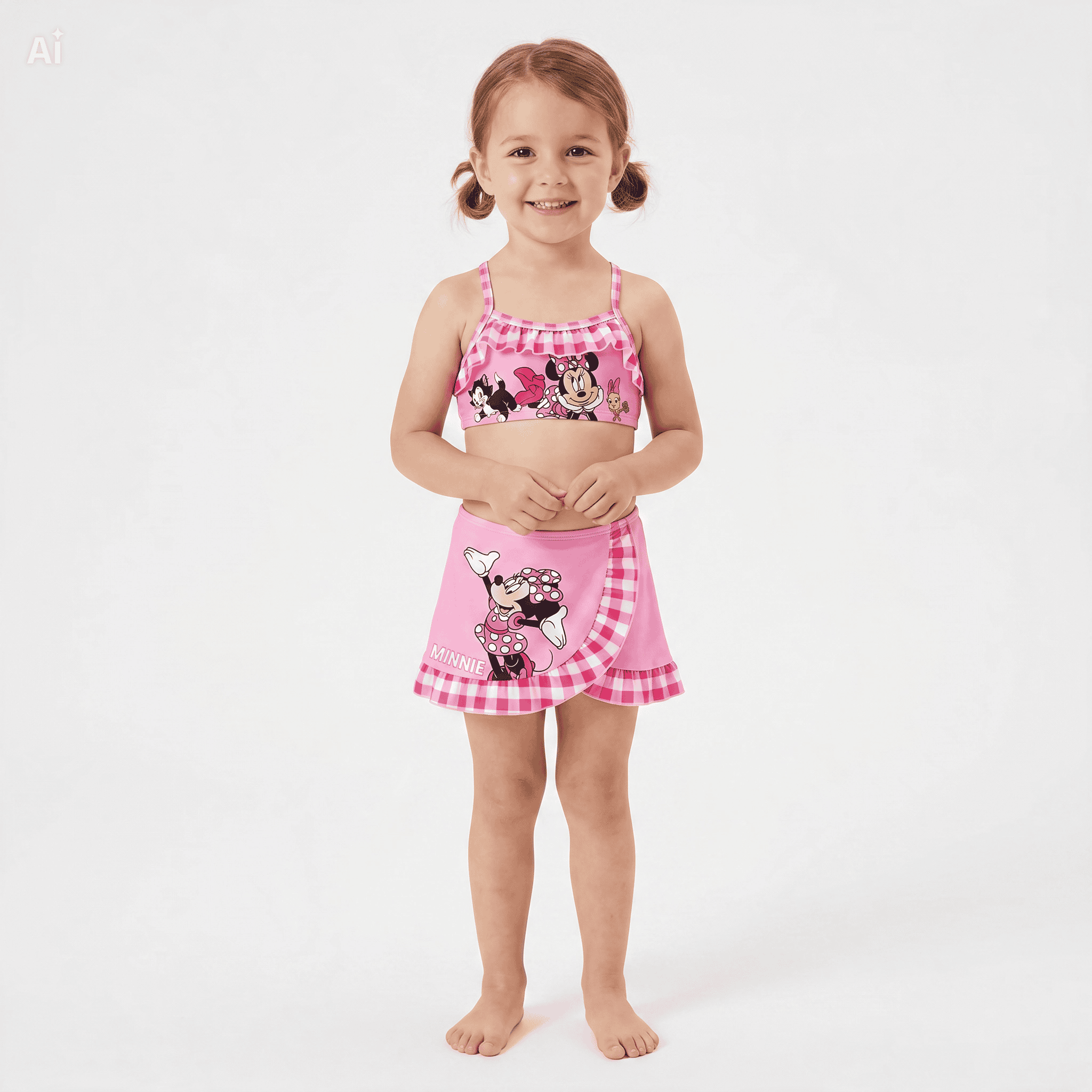©DISNEY ΠΑΙΔΙΚΟ ΣΕΤ ΜΠΙΚΙΝΙ ΜΑΓΙΟ ΠΑΡΕΟ MINNIE MOUSE 3046 - ροζ